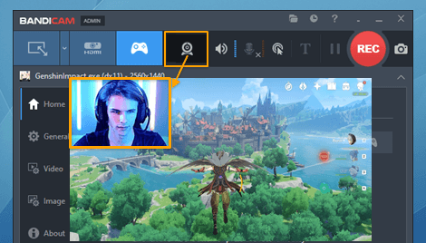 Bandicamウェブカメラ・デバイス録画